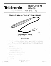 Tektronix P6405 Instructions Manual