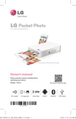LG Pocket Photo PD221 Owner's Manual