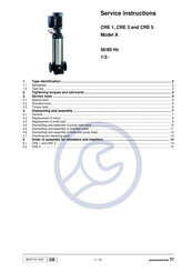 Grundfos A Series Service Instructions Manual