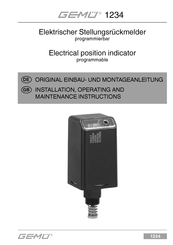 Gemu 1234 Installation, Operating And Maintenance Instructions