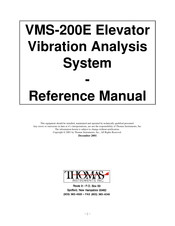 Thomas Instruments VMS-200E Reference Manual