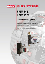 HYDAC FILTER SYSTEMS FMM-P-S Installation And Maintenance Instructions Manual
