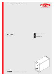 Fronius KD 7000 Operating Instructions Manual