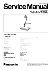 Panasonic WEMV180A - VIDEO IMAGER Service Manual