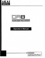 AKAI DIGITAL DR8 Operator's Manual