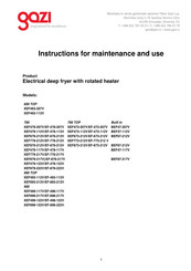 Gazi BEF67-212V Instructions For Maintenance And Use