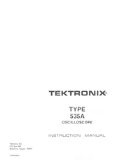 Tektronix 535A Instruction Manual