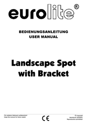 EuroLite Landscape Spot with Bracket User Manual