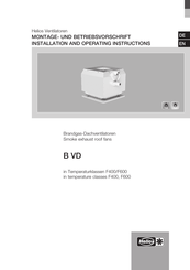 Helios B VD Installation And Operating Instructions Manual
