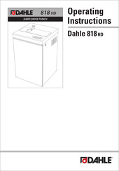 Dahle 818 HD Operating Instructions Manual
