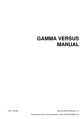 JCM GAMMA VERSUS M20 Manual