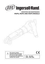 Ingersoll-Rand IR2PS Operation And Maintenance