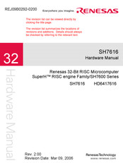 Renesas SuperH SH7600 Series Hardware Manual