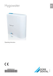 Durr Dental Hygowater Operating Instructions Manual