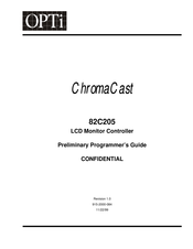 OPTi ChromaCast 82C205 Preliminary Programmer’s Manual