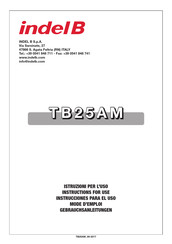 Indel B TB25AM Instructions For Use Manual