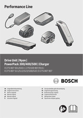 Bosch Perfomance Series Original Instructions Manual