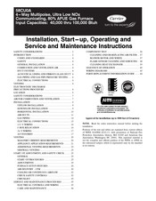 Carrier 58CU0A Series Installation, Start-Up, Operating And Service And Maintenance Instructions