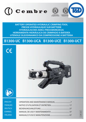 Thorne & Derrick Cembre B1300-UCT Operation And Maintenance