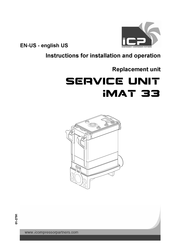 ICP Service Unit iMAT 33 Instructions For Installation And Operation Manual