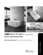 BainUltra VIBE BACK TO WALL Installation Instructions Manual