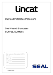 Lincat SCH785 User And Installation Instructions Manual