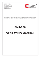 Czaki EMT-200 Operating Manual