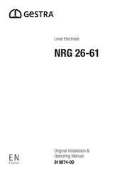 GESTRA NRG 26-61 Original Installation & Operating Manual