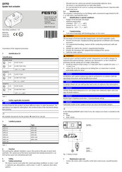 Festo DFPD-10 Translation Of The Original Instructions