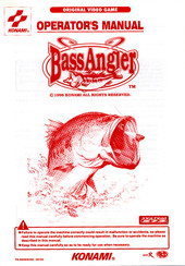Konami Bass Angler Operator's Manual