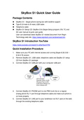 Regin Tech SkyBox S1 Quick User Manual