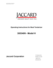 Jaccard 300346N H Operating Instructions Manual