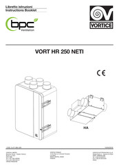 BPC VORTICE VORT HR 250 NETI Instruction Booklet