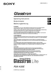 Sony Glasstron PLM-A35E Operating Instructions Manual