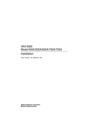 Digital Equipment VAX 4000 Model 600A Installation Manual