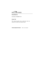 Digital Equipment DECswitch 900EE Installation Manual