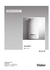 Vaillant atmoMAG 114/1 ZEBE Operating Instructions Manual