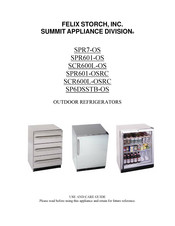 Felix Storch SUMMIT SP6DSSTB-OS Use And Care Manual