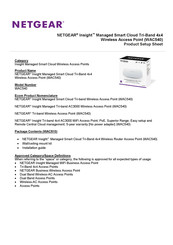 NETGEAR Insight WAC540 Product Setup Sheet
