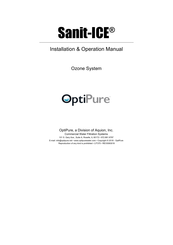 OptiPure Sanit-ICE Installation & Operation Manual