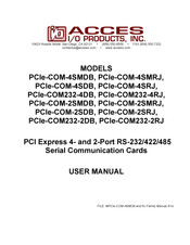 Acces I/O Products PCIe-COM-4SMDB User Manual