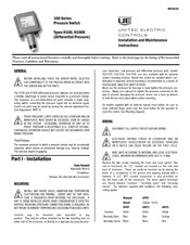 UE H100 Installation And Maintenance Instructions Manual