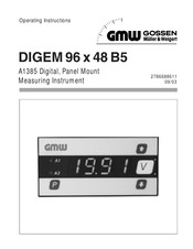 GMW DIGEM 96 x 48 B5 Operating Instructions Manual