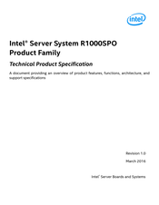 Intel R1000SPO series Technical Product Specification