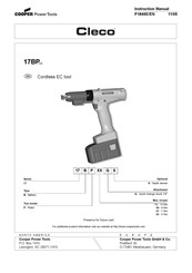 Cooper Cleco 17BP Series Instruction Manual