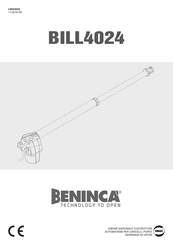 Beninca BILL4024 User Handbook Manual