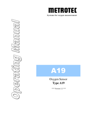 METROTEC A19 Series Operating Manual