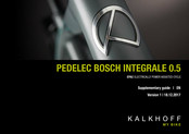 Kalkhoff Pedelec Bosch Integrale 0.5 Supplementary Manual