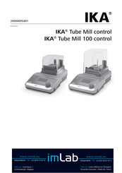 Imlab IKA Tube Mill 100 control Manual