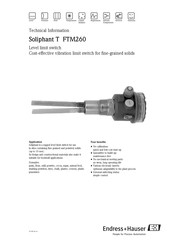 Endress+Hauser Soliphant T FTM260 Technical Information